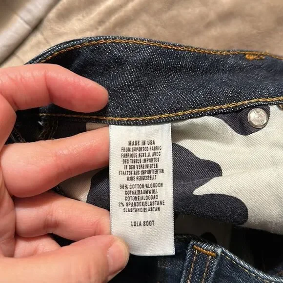 Lucky Brand 2/26 Lola Boot Cut Dark Wash Embroidered Back Pockets Jeans - Picture 16 of 17